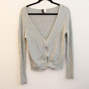 Gray Zip Up Sweater